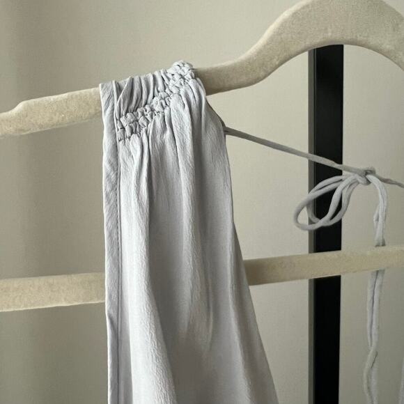 Free People Grey 100% Silk Whimsical Mini Dress - Picture 8 of 9